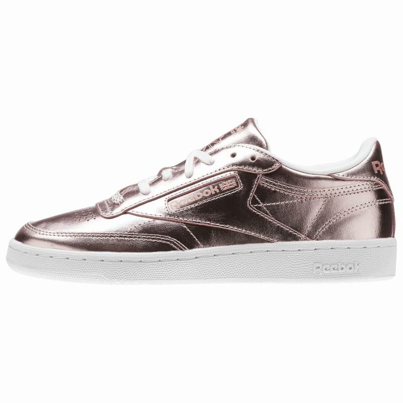 Tenisi Reebok Club C 85 S Shine Dama Roz/Cupru/Albi Romania PC7534JP